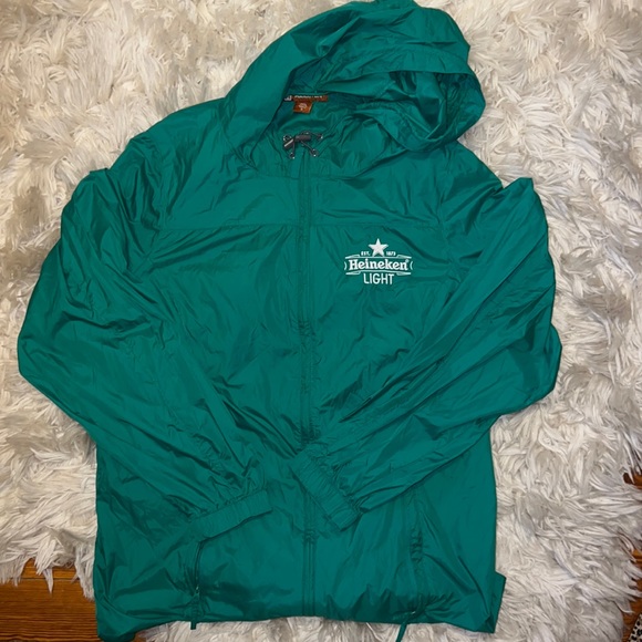HEINEKEN LIGHT RAINCOAT RARE GREEN SZ.S - Picture 1 of 3